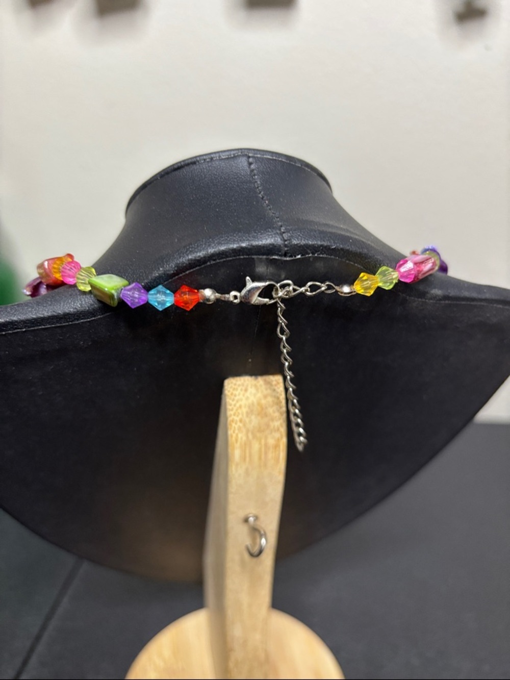 1980’s Multi Color Abalone Shell VTG Beach Boho Resort Necklace - Picture 4 of 8